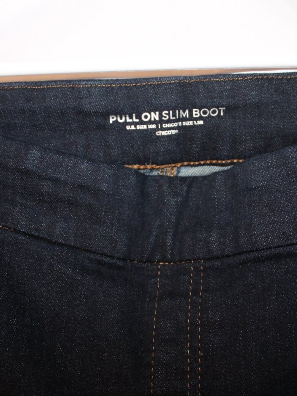 Chico's Pull On Slim Boot Denim Pants - Picture 3 of 8